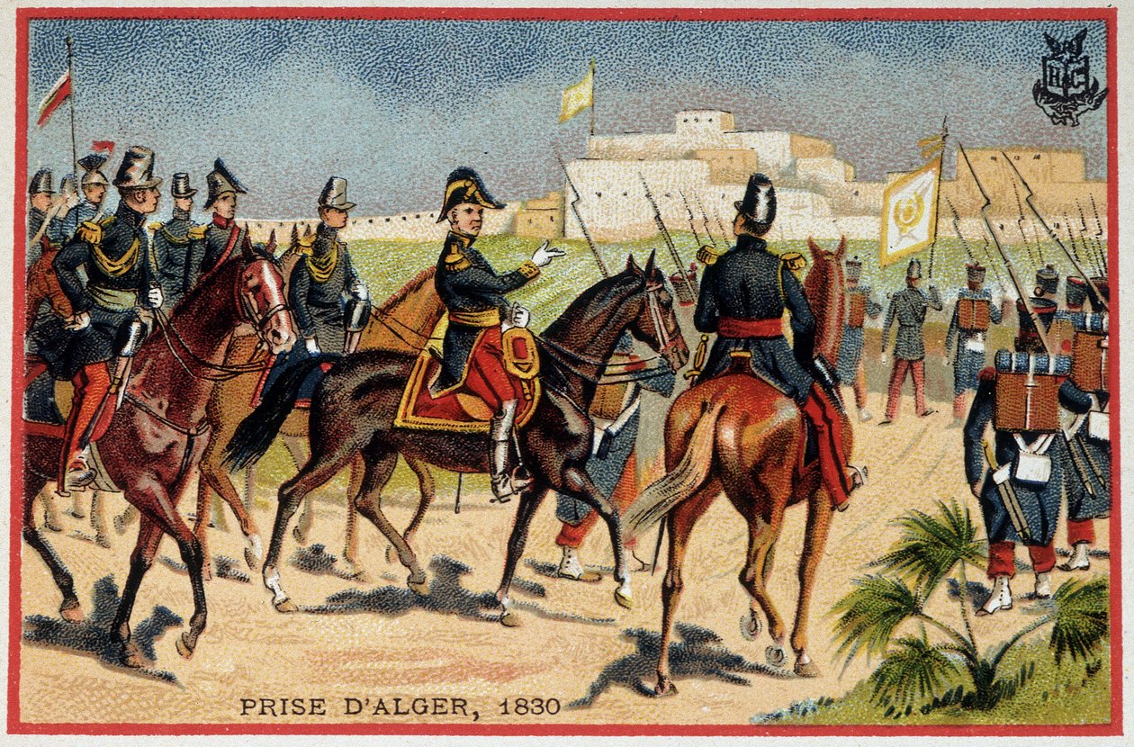 Algerian valloitus: Marechal de Bourmont (Louis Auguste, Bourmontin kreivi) (1773-1846) Algerian valloituksessa. tekijältä French School