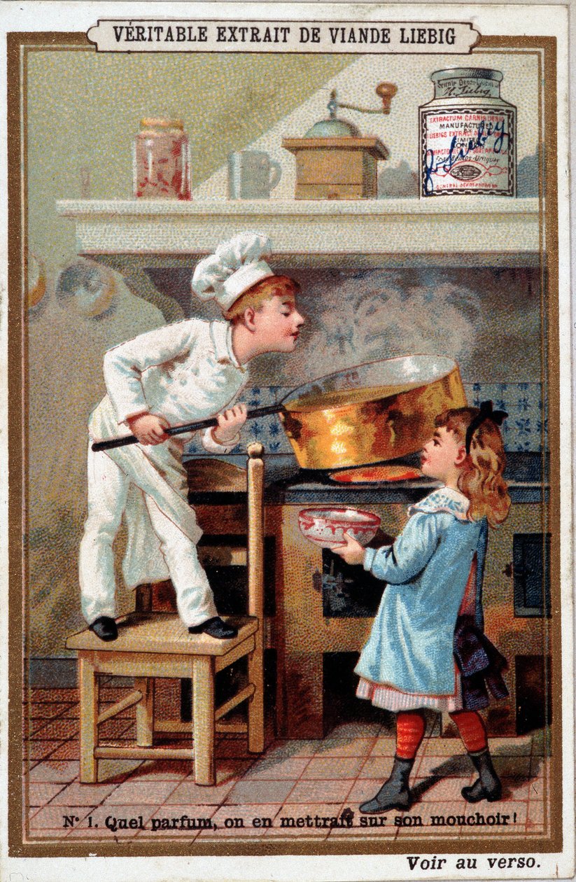 Kypsennä hänen uunissaan - kromo. Liebig tekijältä French School