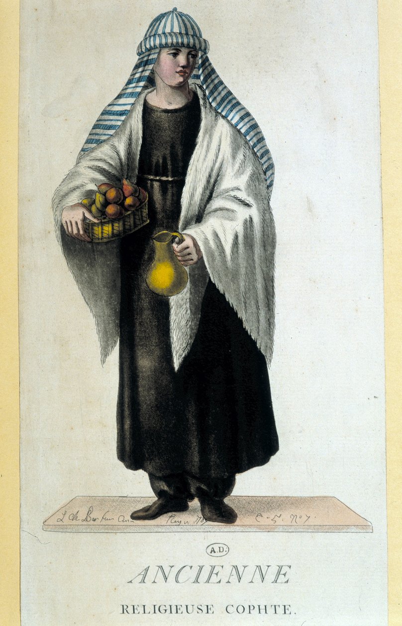 Koptilainen nunna Egyptissä 1700-luvulla tekijältä French School