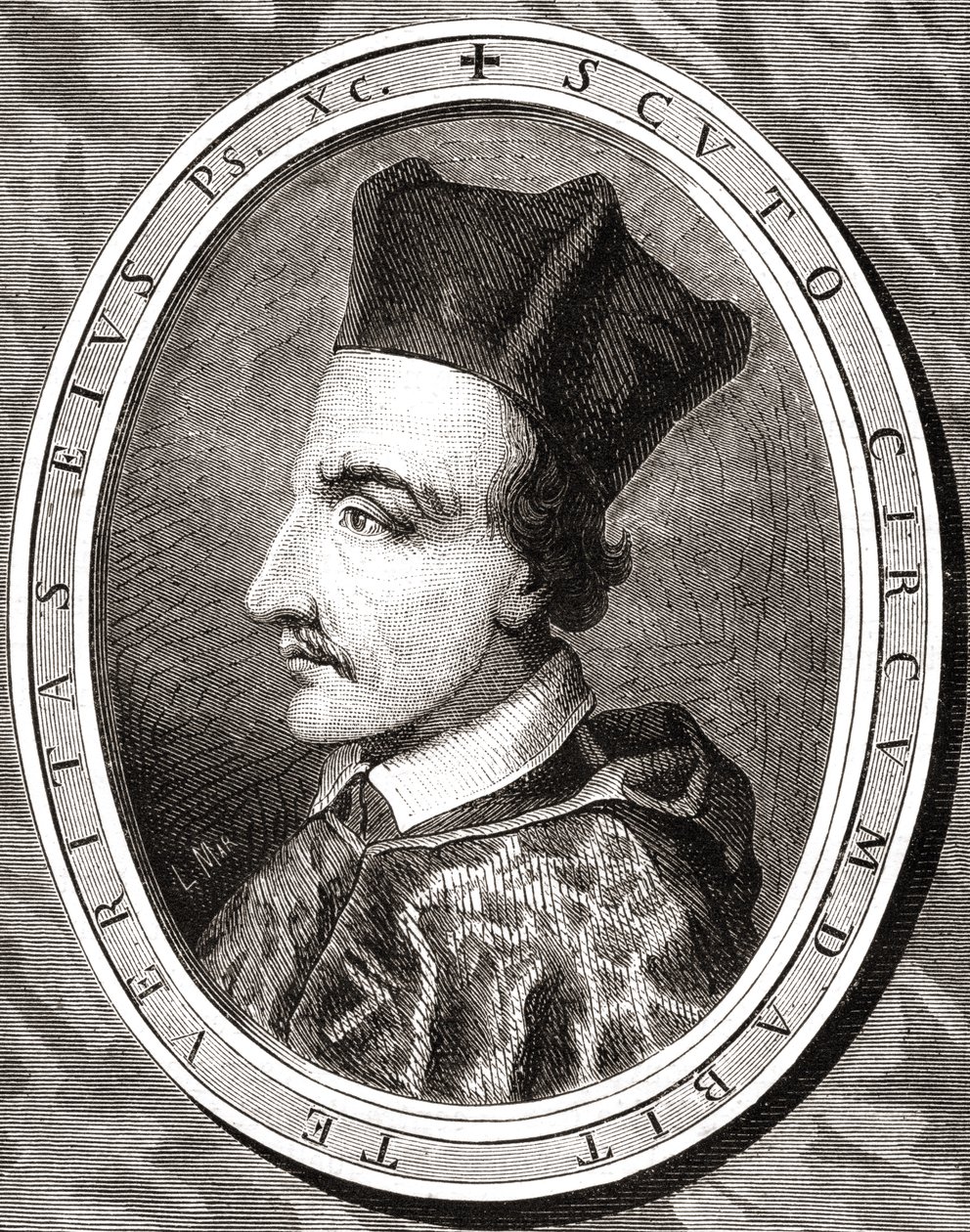 Cornelius Jansen, Ypresin piispa, Pannemaker kaivertanut Latenaccin mukaan Louis Blancin (1811-82) teoksesta "Histoire de la Revolution Francaise" tekijältä French School