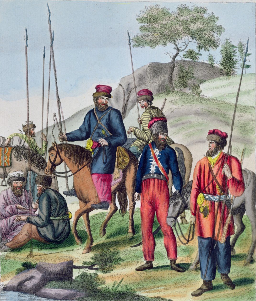 Kasakat Venäjän armeijassa, n.1814 tekijältä French School
