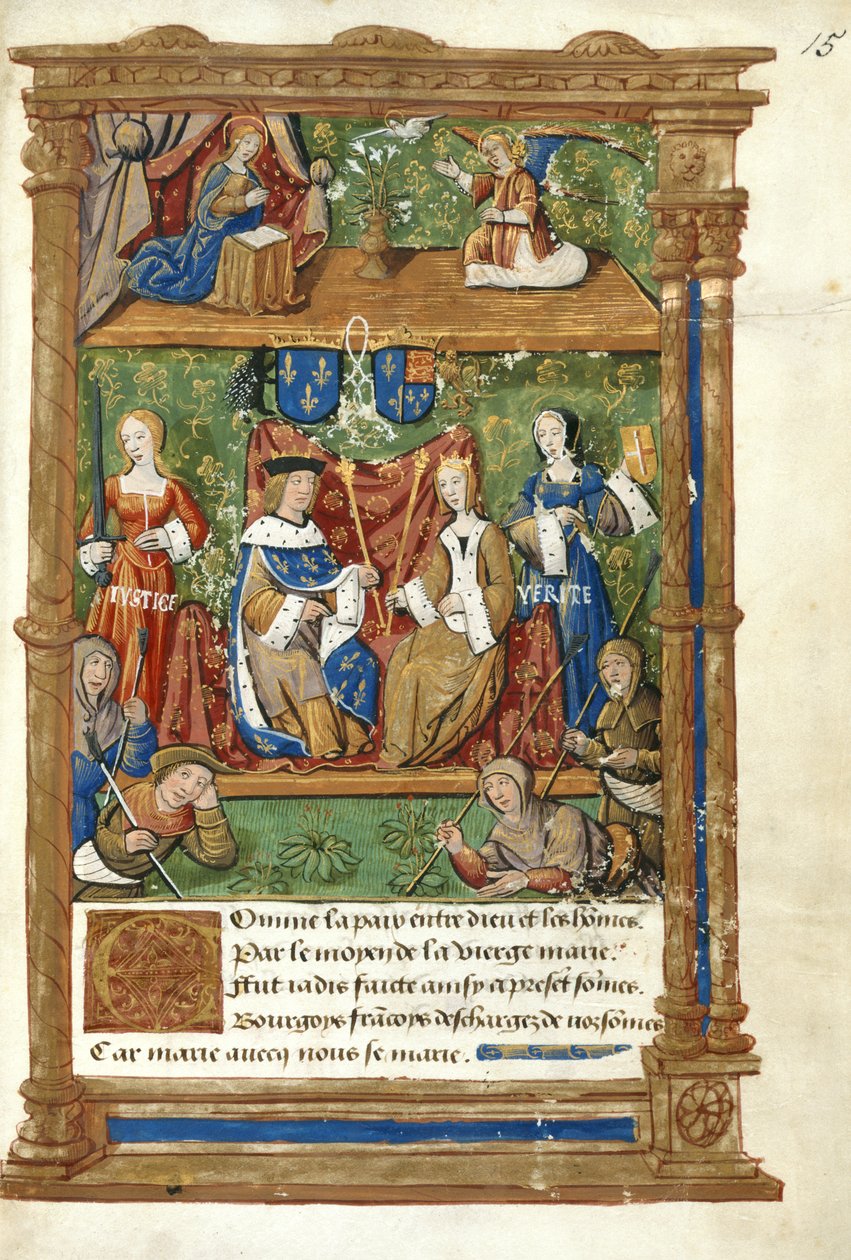 Puuvilla Vespasianus B. II, f.15 Näyttely Palais Royalissa tekijältä French School