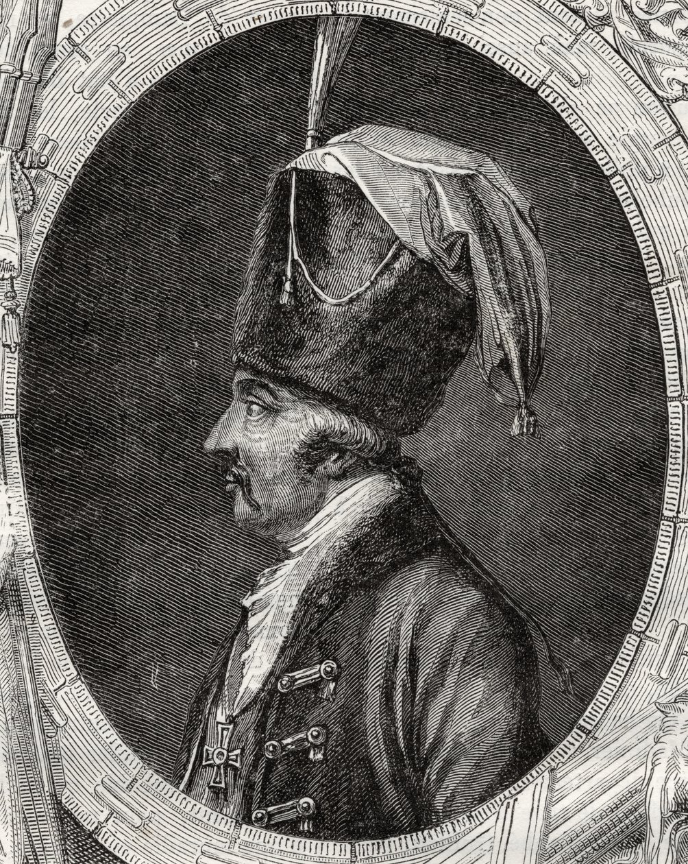 Kreivi Dagobert Seigmund von Wurmser Louis Blancin teoksesta "Histoire de la Revolution Francaise" (1811-82) tekijältä French School