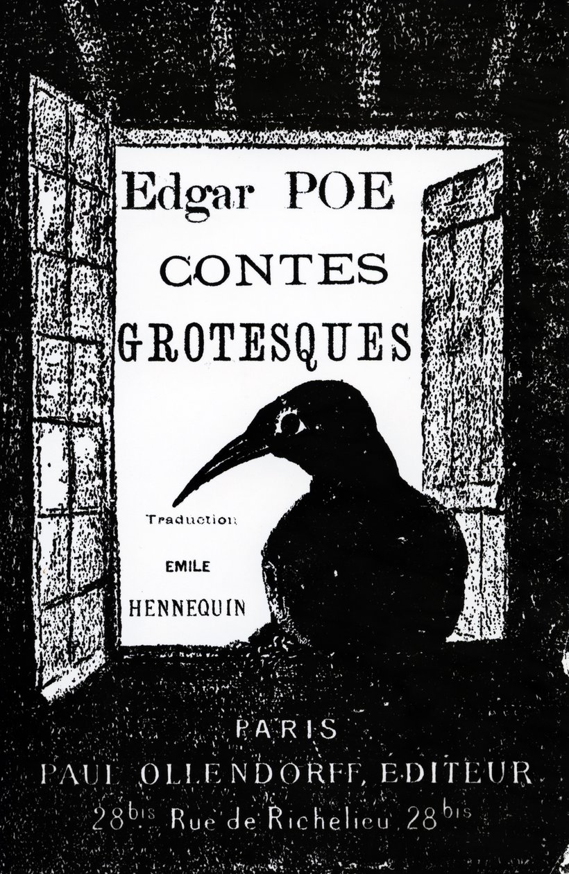 Edgar Allan Poen Contes Grotesquesin kansi, julkaistu vuonna 1882 tekijältä French School