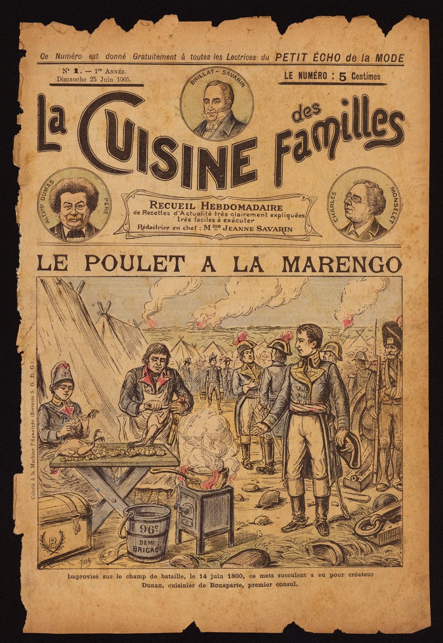 Chicken Marengon luominen (värillinen kaiverrus) tekijältä French School