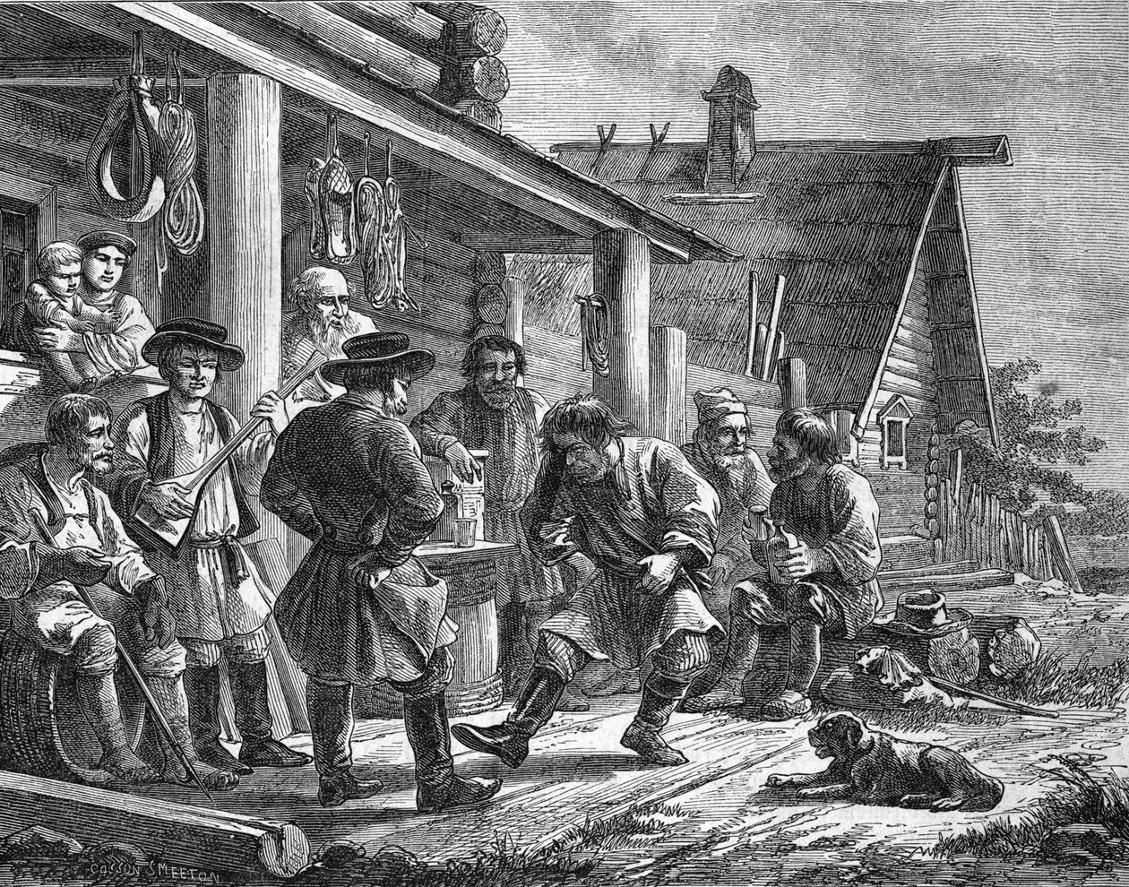 Danse Villageoise Russe. Kaiverrus Durand venäläisen printin jälkeen. tekijältä French School