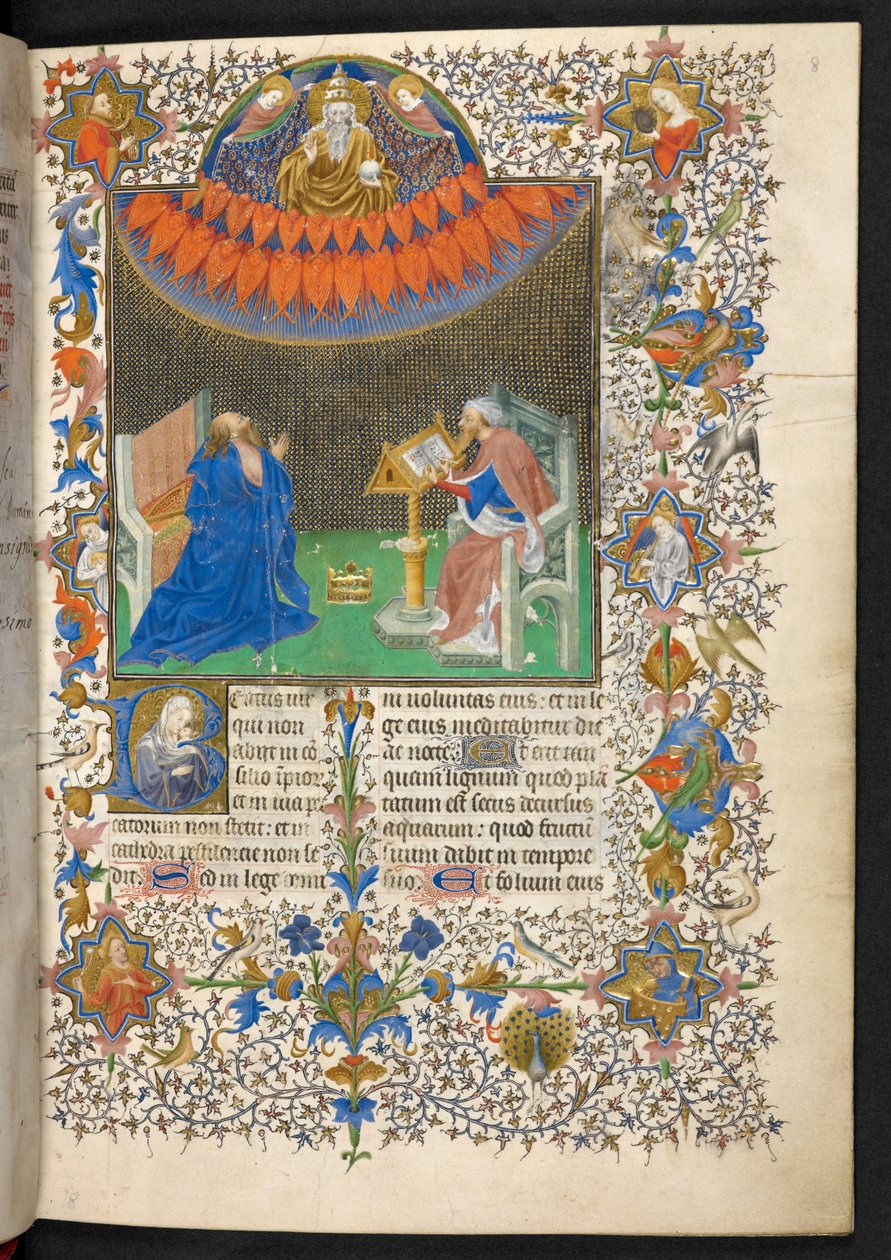 David ja Herra, Johannes Peloton Breviaari, Add. 35311, f.8r tekijältä French School