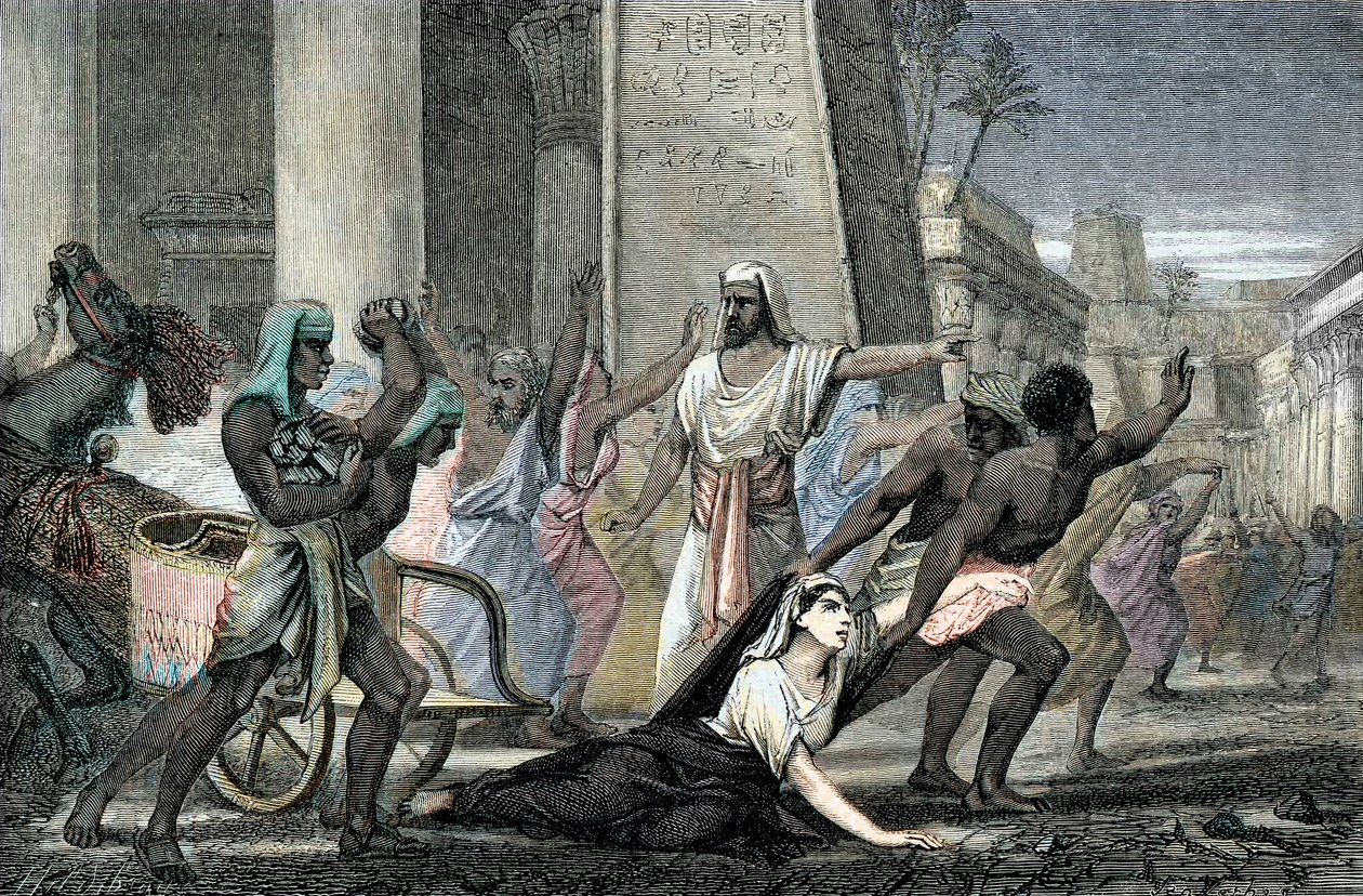 Aleksandrian patriarkan Cyrilin seuraajien murhaama Hypatian kuolema 1800-luvun lopussa (kaiverrus) tekijältä French School