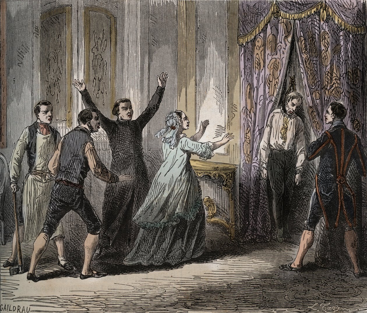 Louis Henri Joseph de Bourbonin, Conden prinssin kuolema (Louis VI Henry of Bourbon Conde) - Conden prinssin (Louis VI Henry of Bourbon Conde) kuolema tekijältä French School