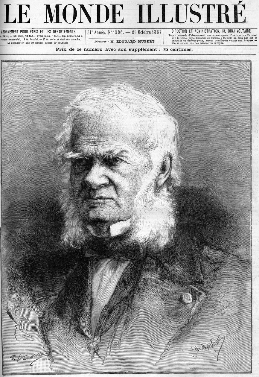 Akateemikko Auguste Cuvillier Fleury (1802-1887) (Cuvillier-Fleury) kuoli teoksessa The Illustrous World” 29. lokakuuta tekijältä French School