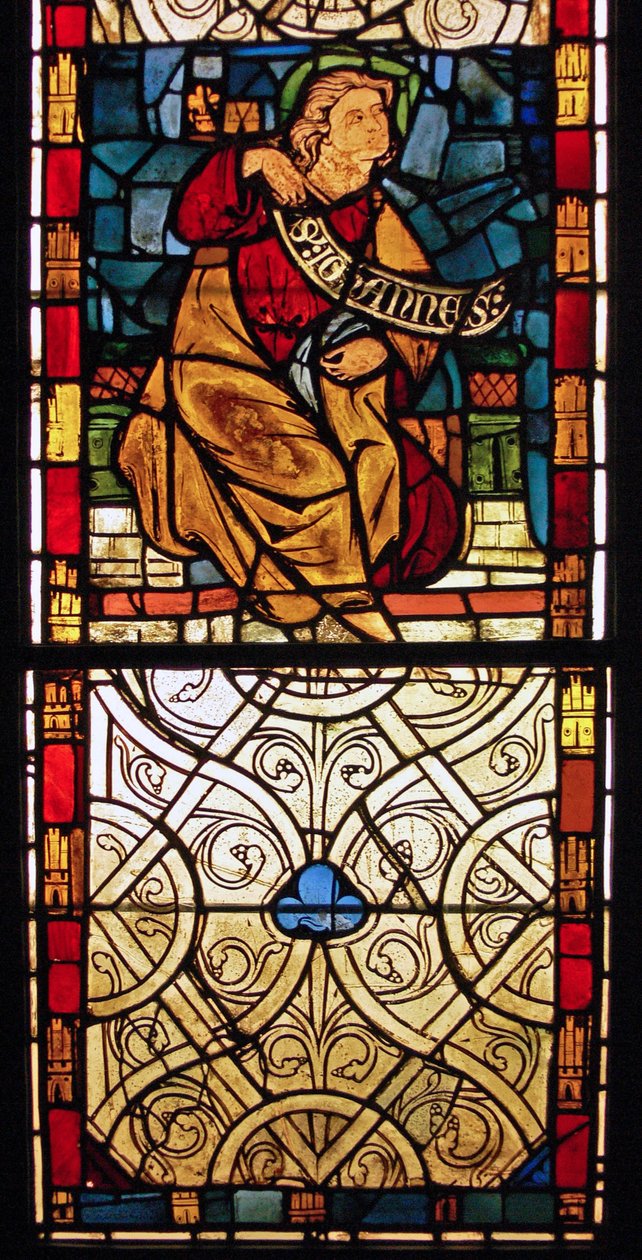 Kuvaus St John: grisaille Chapelle du Chateau, Rouen? tekijältä French School