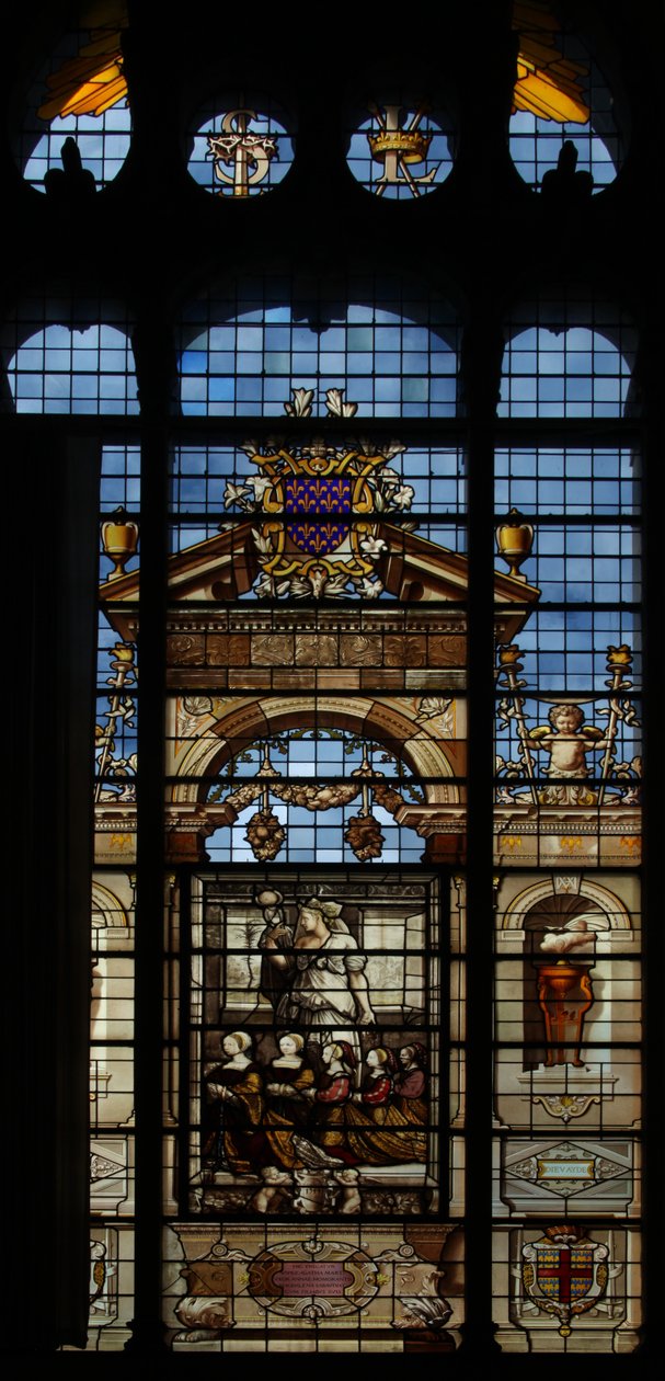 Kuvaa pohjoisen ikkunan kappelissa Chateau of Chantillyssa tekijältä French School