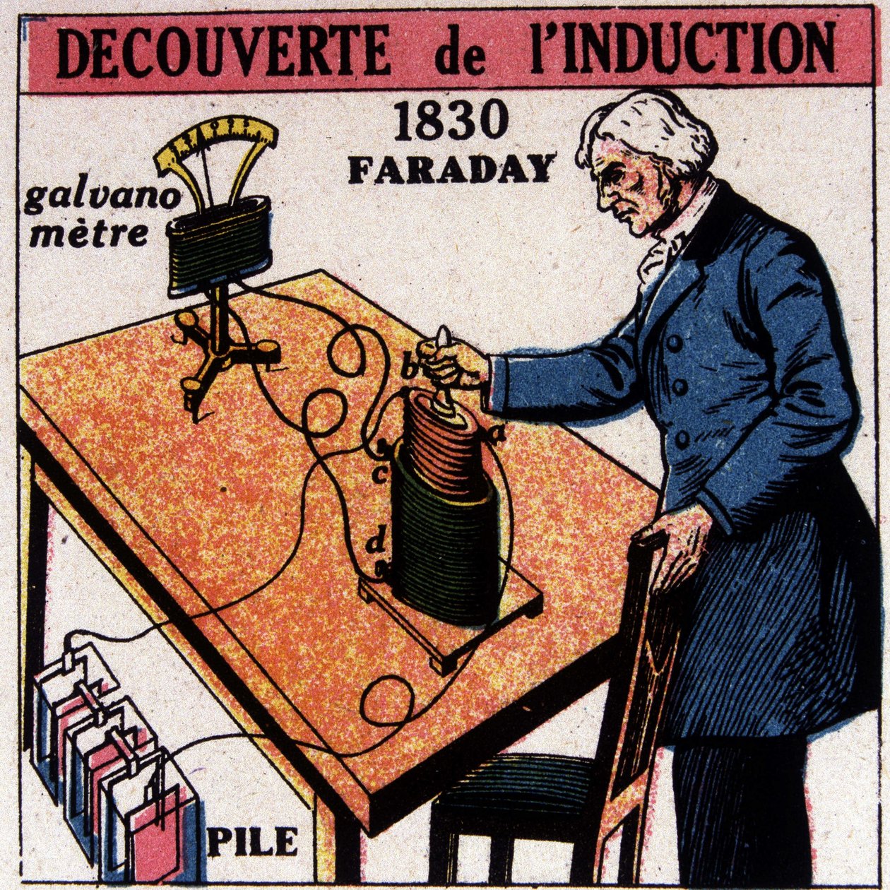 Faraday löysi induktion vuonna 1830 - teoksessa "L