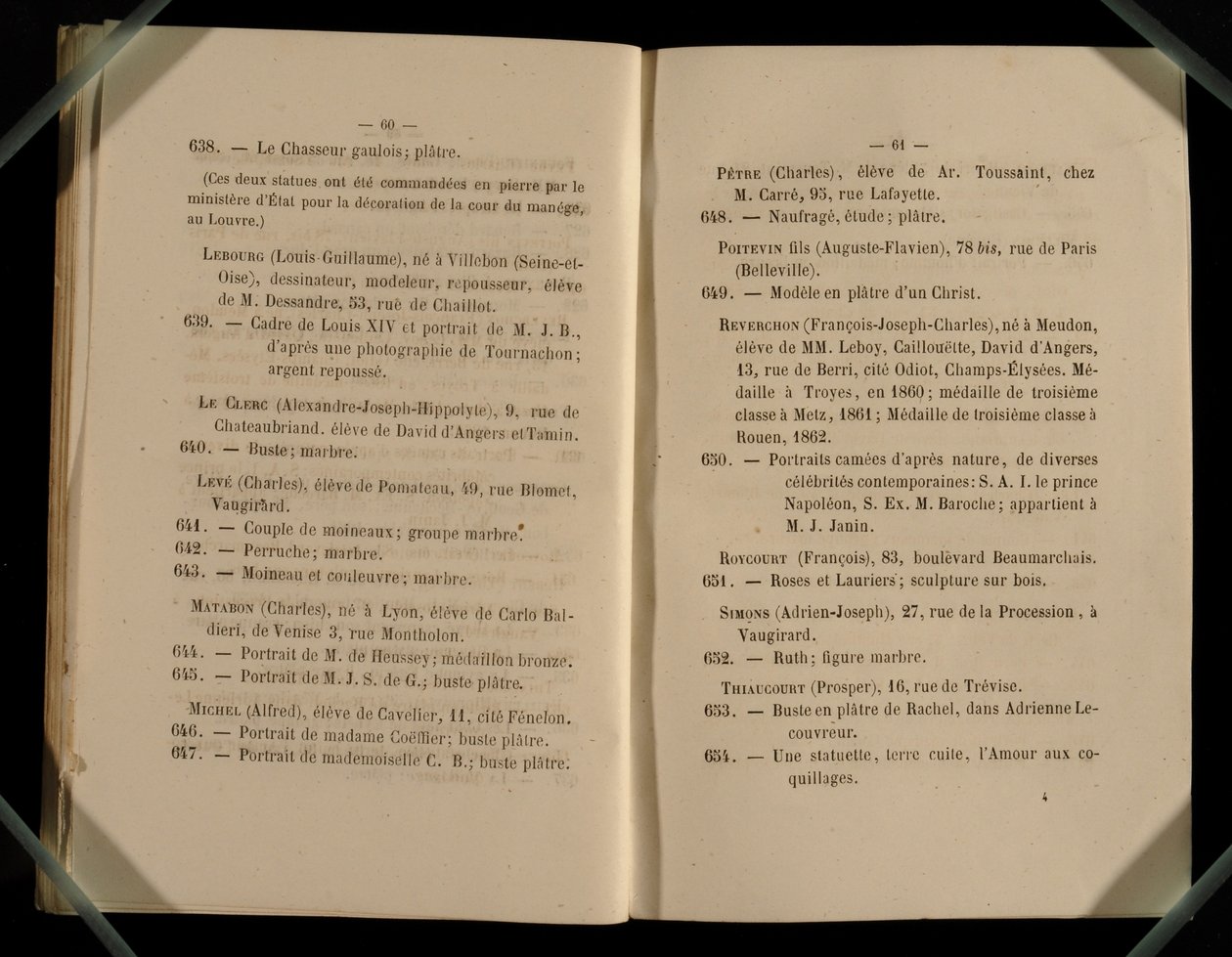Kaksoissivu Salon des Refusesista, 1863 tekijältä French School