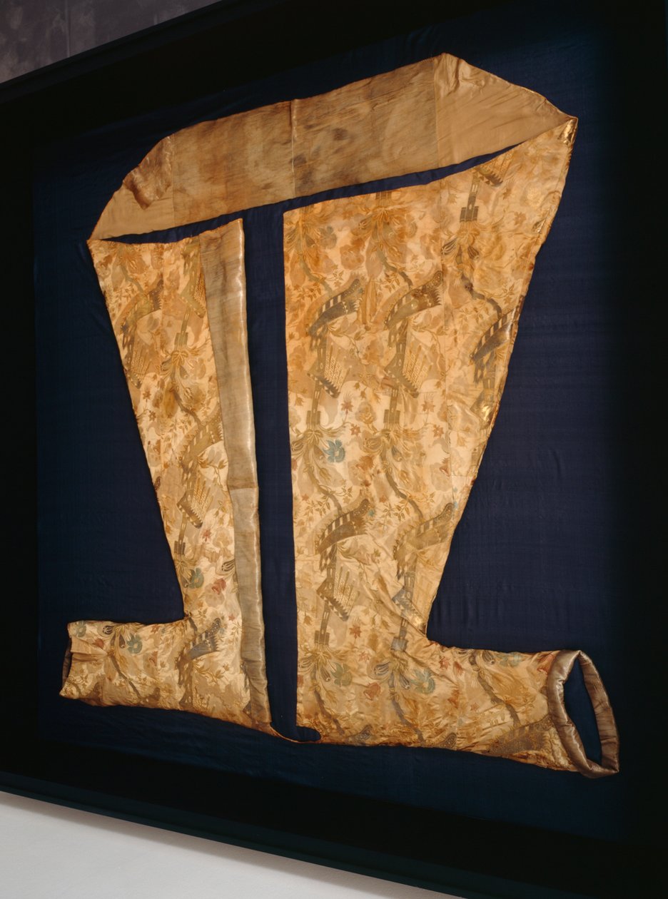 Brandenburg-Preussenin prinsessa Louise Dorothea Sophian kylpytakki, n. 1704-05 (silkki, damasti ja hopeabrokaatti) tekijältä French School