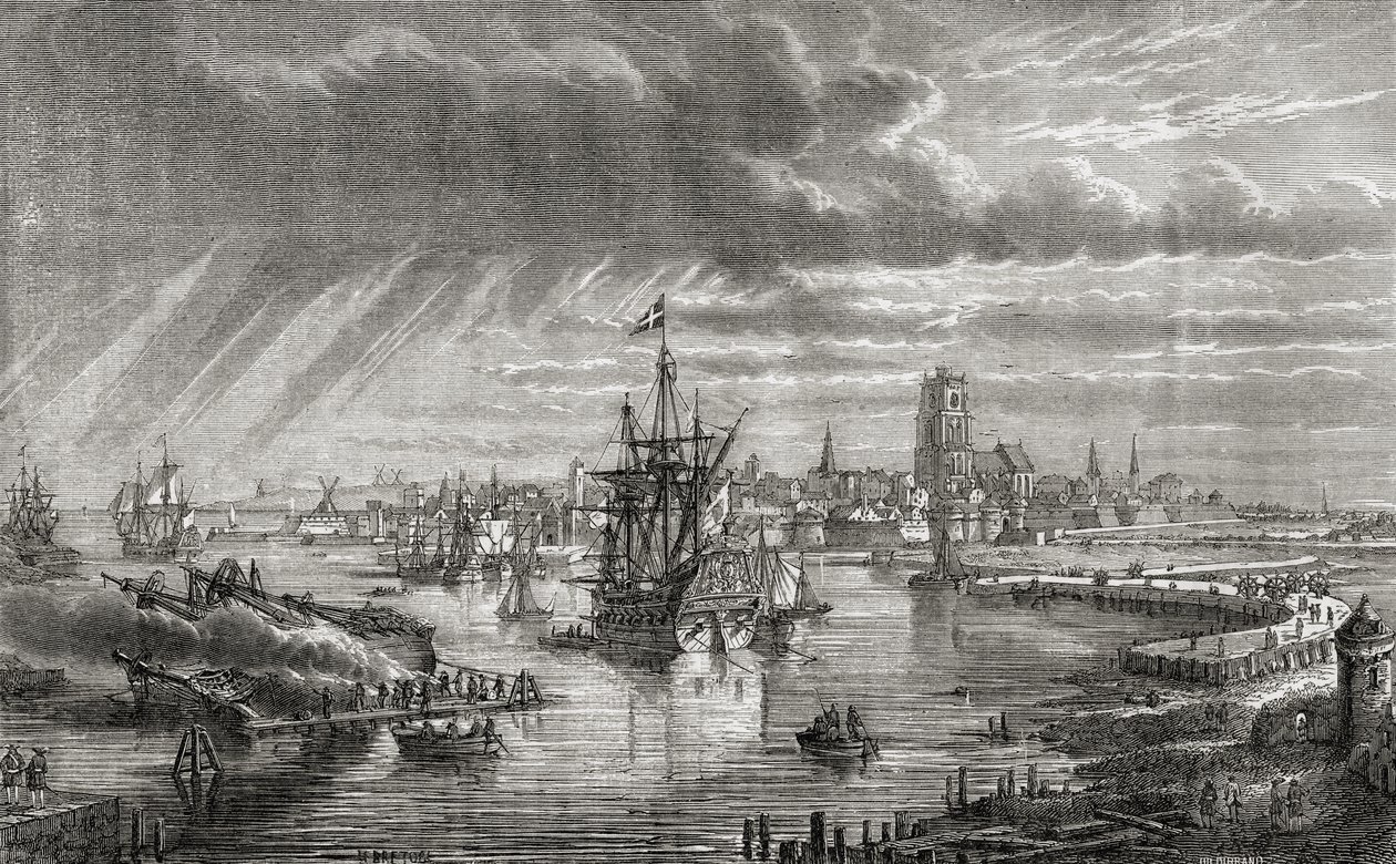 Dunkerque, Ranska, 1700-luvulla, Hildibrandin kaivertamasta Louis Blancin (1811-82) Histoire de la Revolution Francaisesta, 1847-62 tekijältä French School