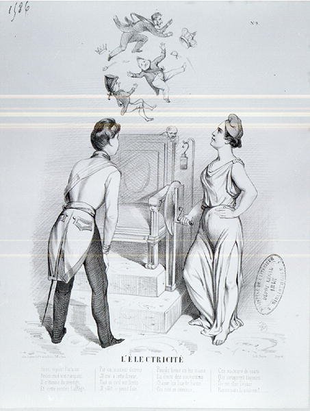 Sähkö, karikatyyri vuoden 1848 vallankumouksesta tekijältä French School