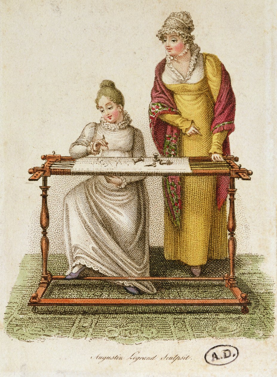 Kirjonta, n. 1810-20 (värinen kaiverrus) tekijältä French School