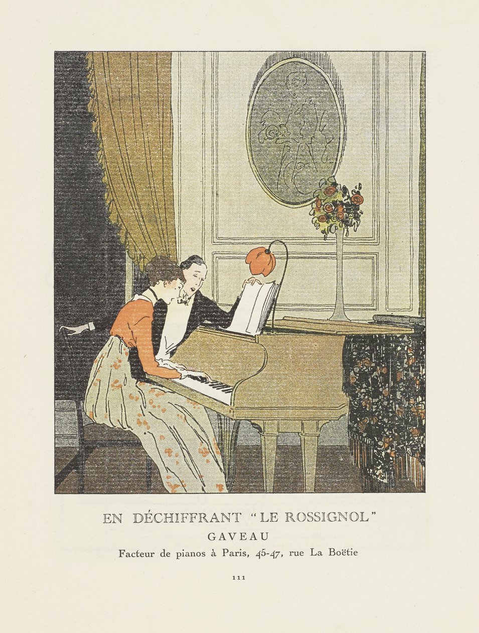 La Gazette du Bon Ton, pub -mainos "Le Rossignolin salaus". 1914 tekijältä French School