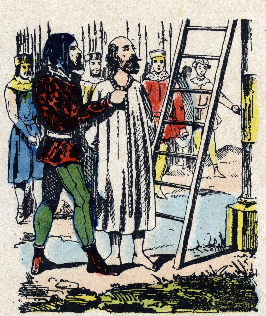 Enguerrand de Marigny (1260-1315) Vincennesissä yhdistyneen komission tuomitsema komissio ripustettiin Montfaucon Gibetissä, jolla hänellä oli Eriger - kun Philippe IV kuolee epäsuosittujen ministerinsä Enguerrand De Marigny, syytetään (epäoikeudenmukaises tekijältä French School