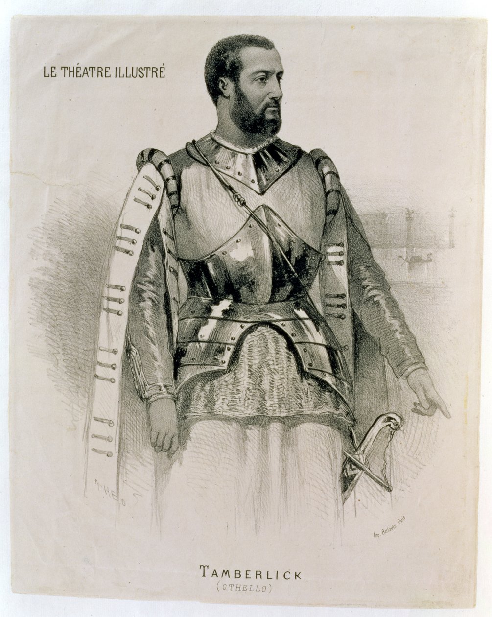 Enrico Tamberlick Othellona, The Illustrated Theatresta tekijältä French School