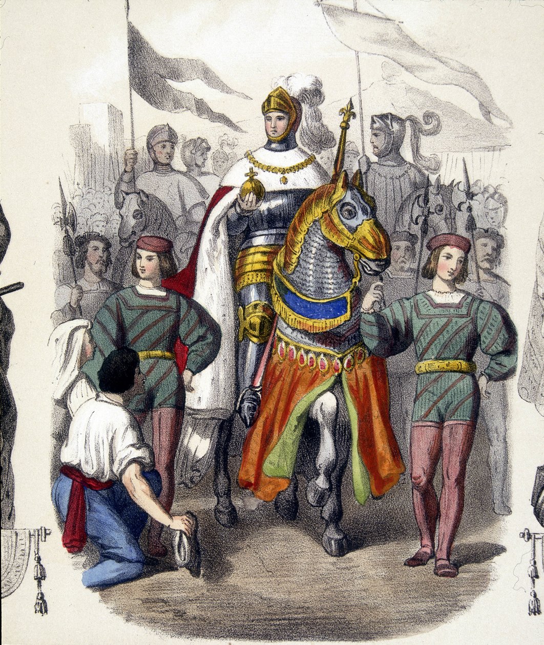 Kaarle VIII:n saapuminen Napoliin 22. helmikuuta. tekijältä French School