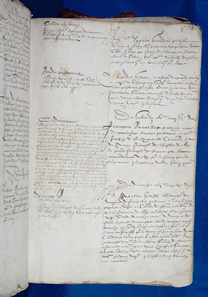 Merkintä vankilarekisteriin Grand Chatelet of Francois Ravaillac, 1610 tekijältä French School