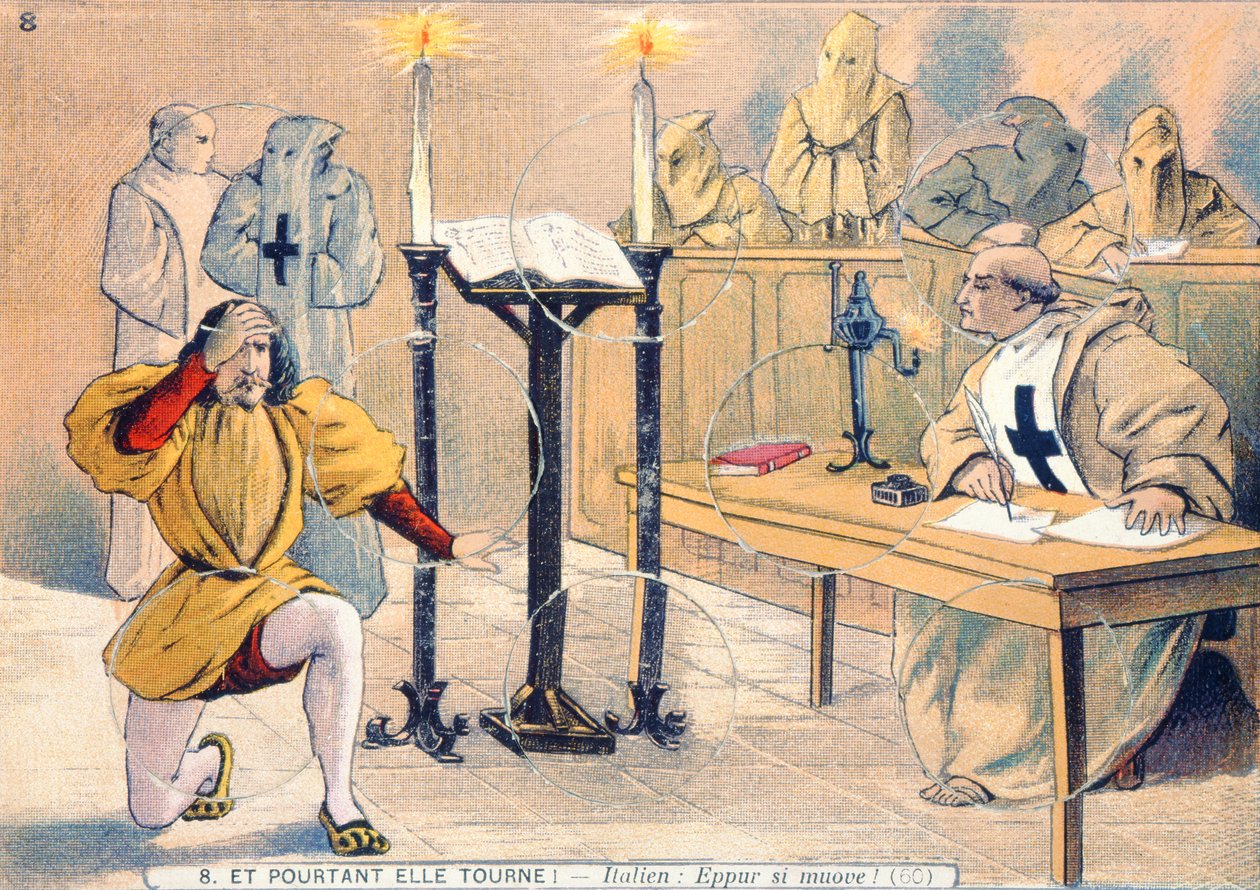 Silti se liikkuu, Galileo Galilein (1564-1642) oikeudenkäynti vuonna 1633 tekijältä French School