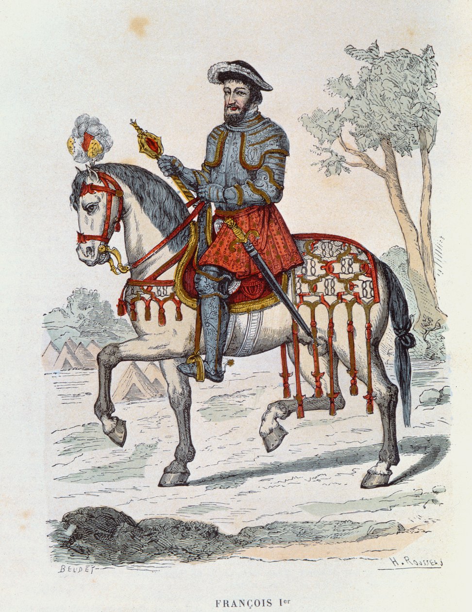 Francois I:n ratsastusmuotokuva tekijältä French School