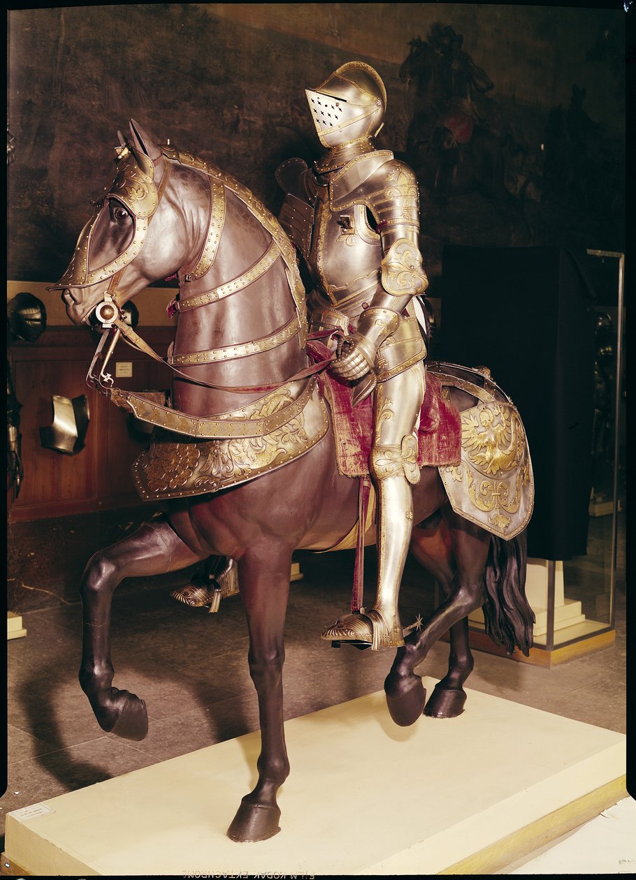 Francis I:n (1494-1547) ratsastuspanssari (rauta) tekijältä French School