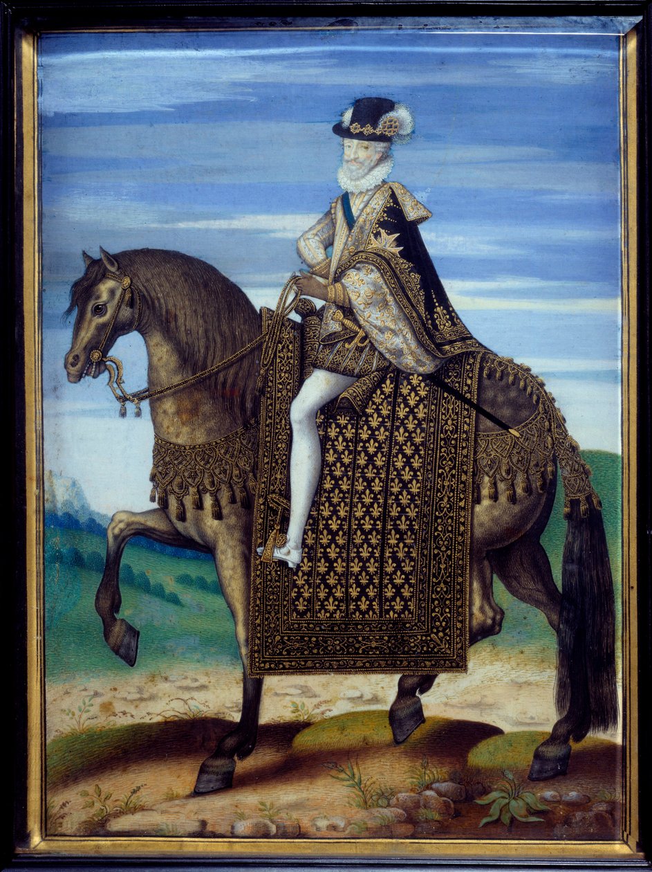Henri IV:n (1553-1610) ratsastusmuotokuva tekijältä French School