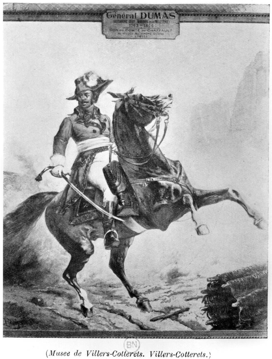 Thomas Alexandre Dumasin (1762-1806) ratsastusmuotokuva tekijältä French School