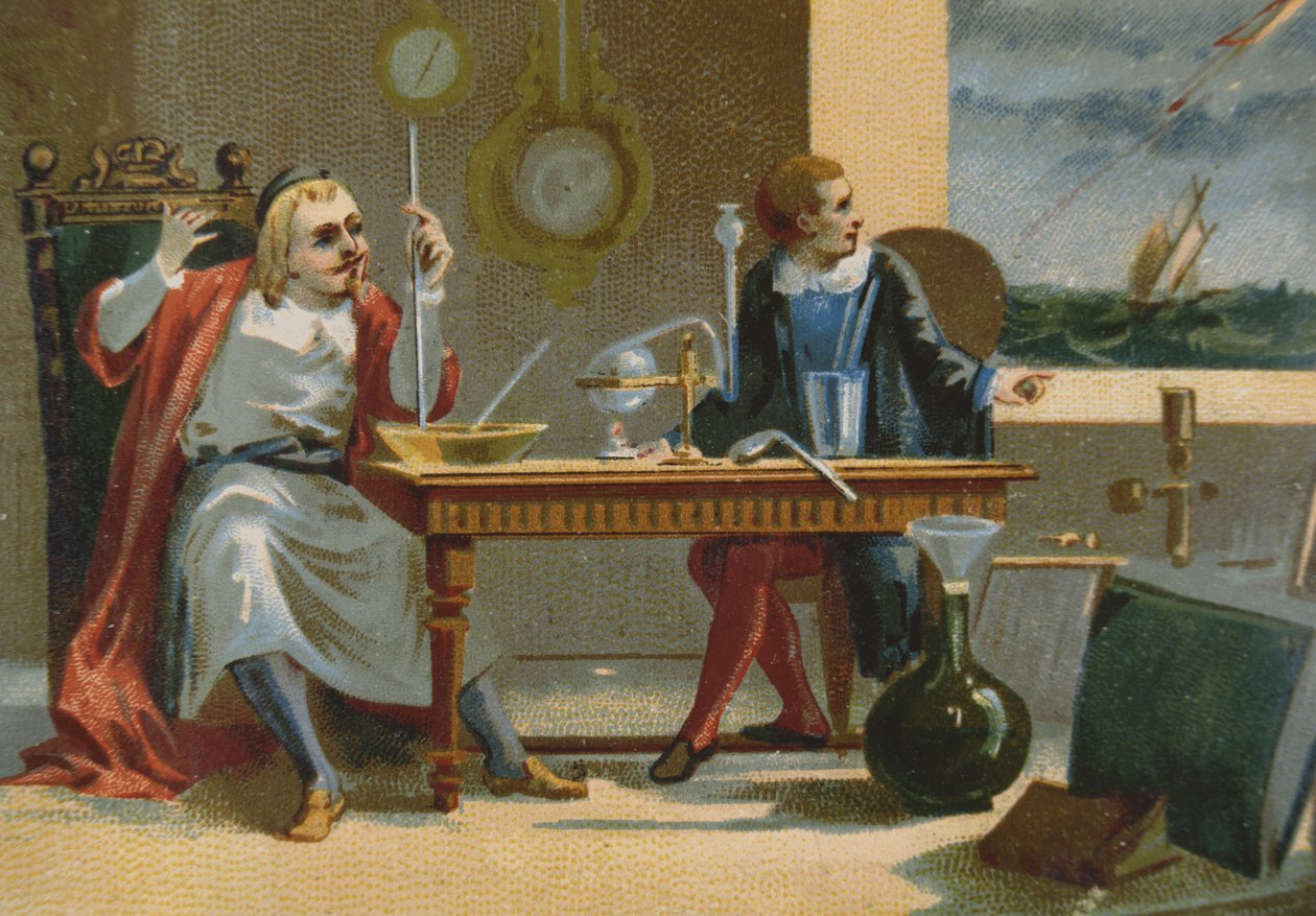 Evangelista Torricelli (1608-47), lämpömittaribarometrin keksijä tekijältä French School