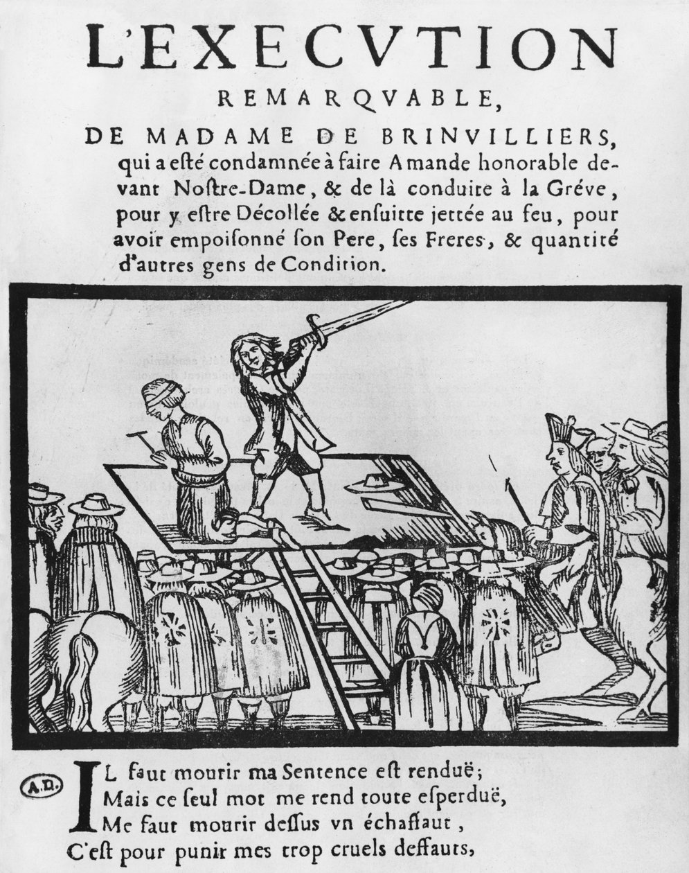 Markiisi de Brinvilliersin teloitus, 1676 tekijältä French School
