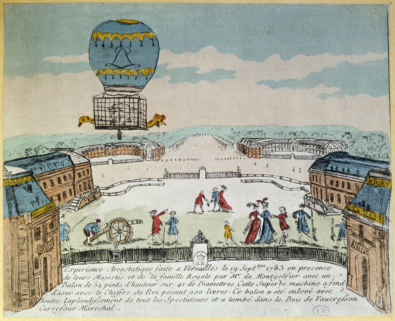 Montgolfier-veljesten kokeilu Versailles
