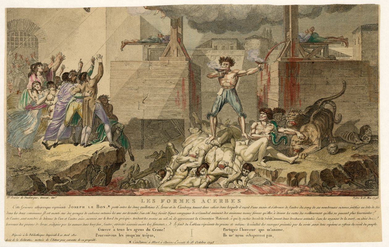 Ote Les Formes Acerbes -pubista. 13. toukokuuta 1795 (käsinvärinen kaiverrus) tekijältä French School