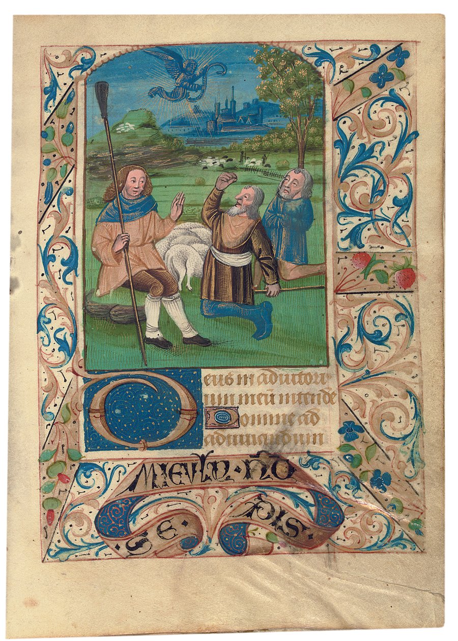 F. 37 Ilmoitus paimenille, n. 1480 tekijältä French School