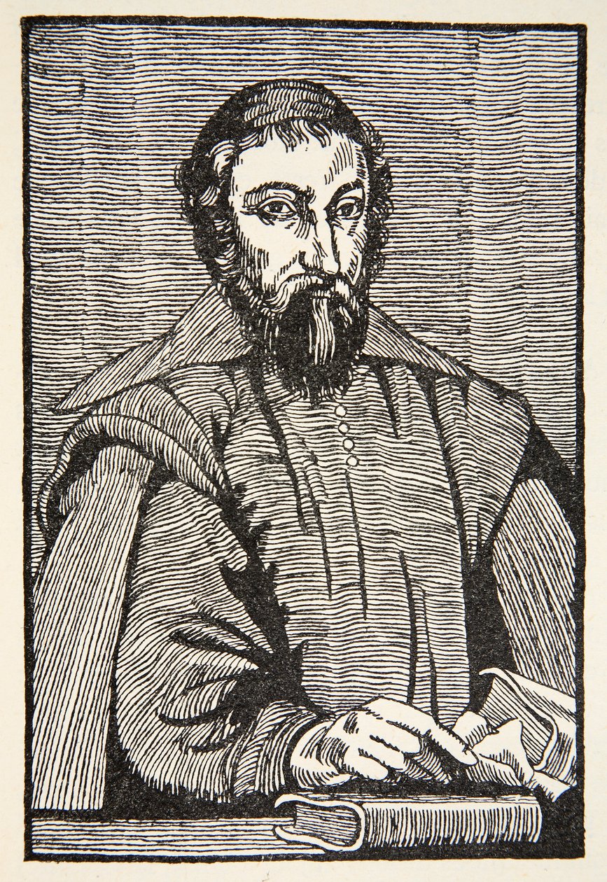 Fabri de Peiresc, kopio Boris Mestchersky (k.1957) kuvitus Histoire de la Nation Francaise, Sciences, Volumes I & II, kirjoittanut Gabriel Hanotaux (1853-1944), 1924 tekijältä French School