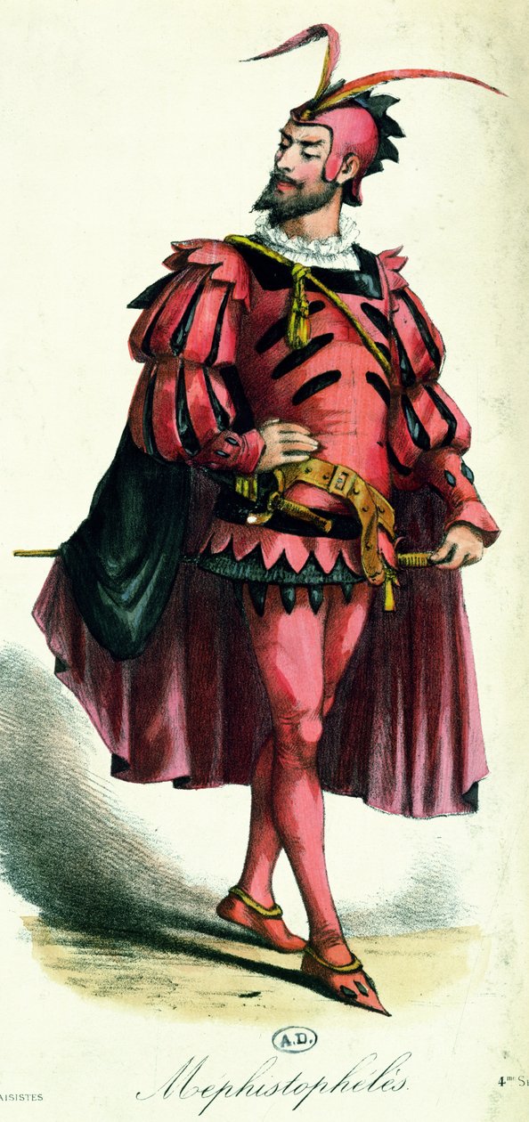 Tyylikäs puku Mefistofeleille, Leon Salutin LArt du Travestissement, 1885 tekijältä French School