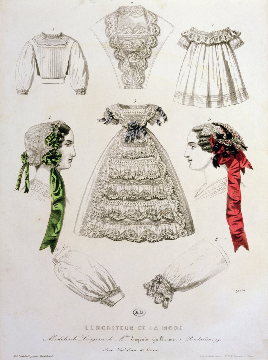 Muotilevy Le Moniteur de la Modelta, 1854 tekijältä French School