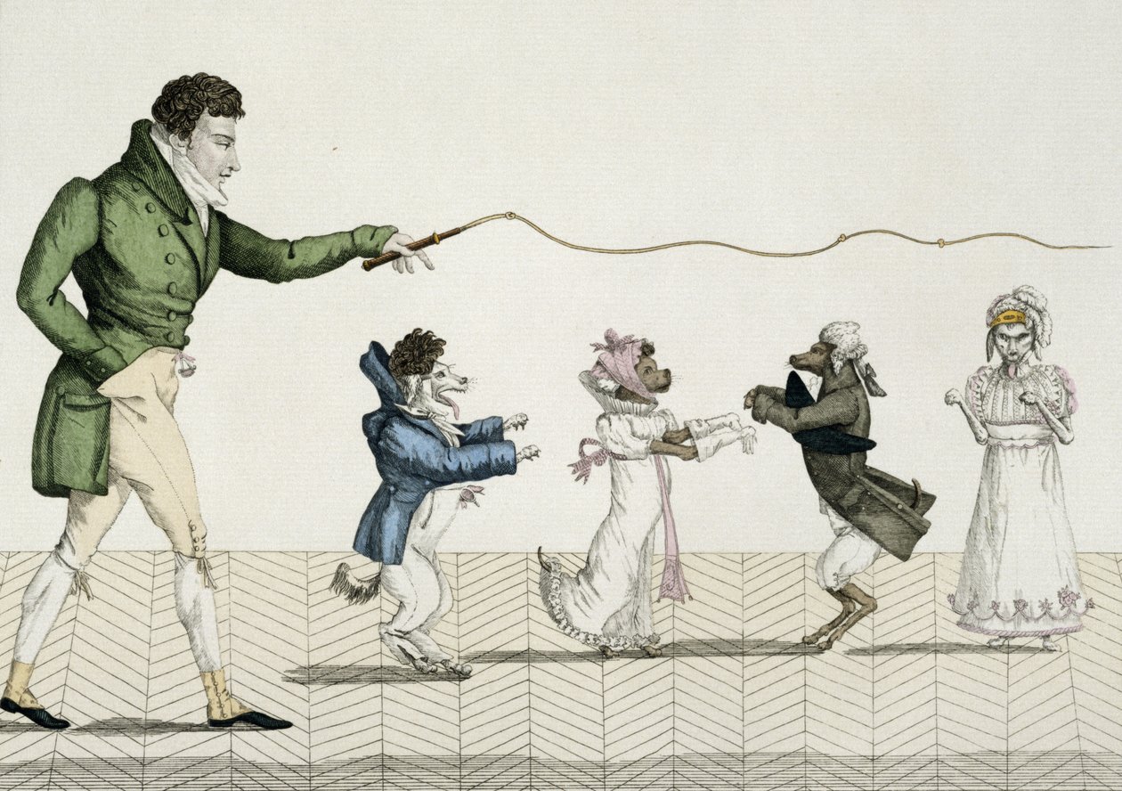 Muodikkaat koirat, levy 35, Le Bon Genre, 1808 tekijältä French School