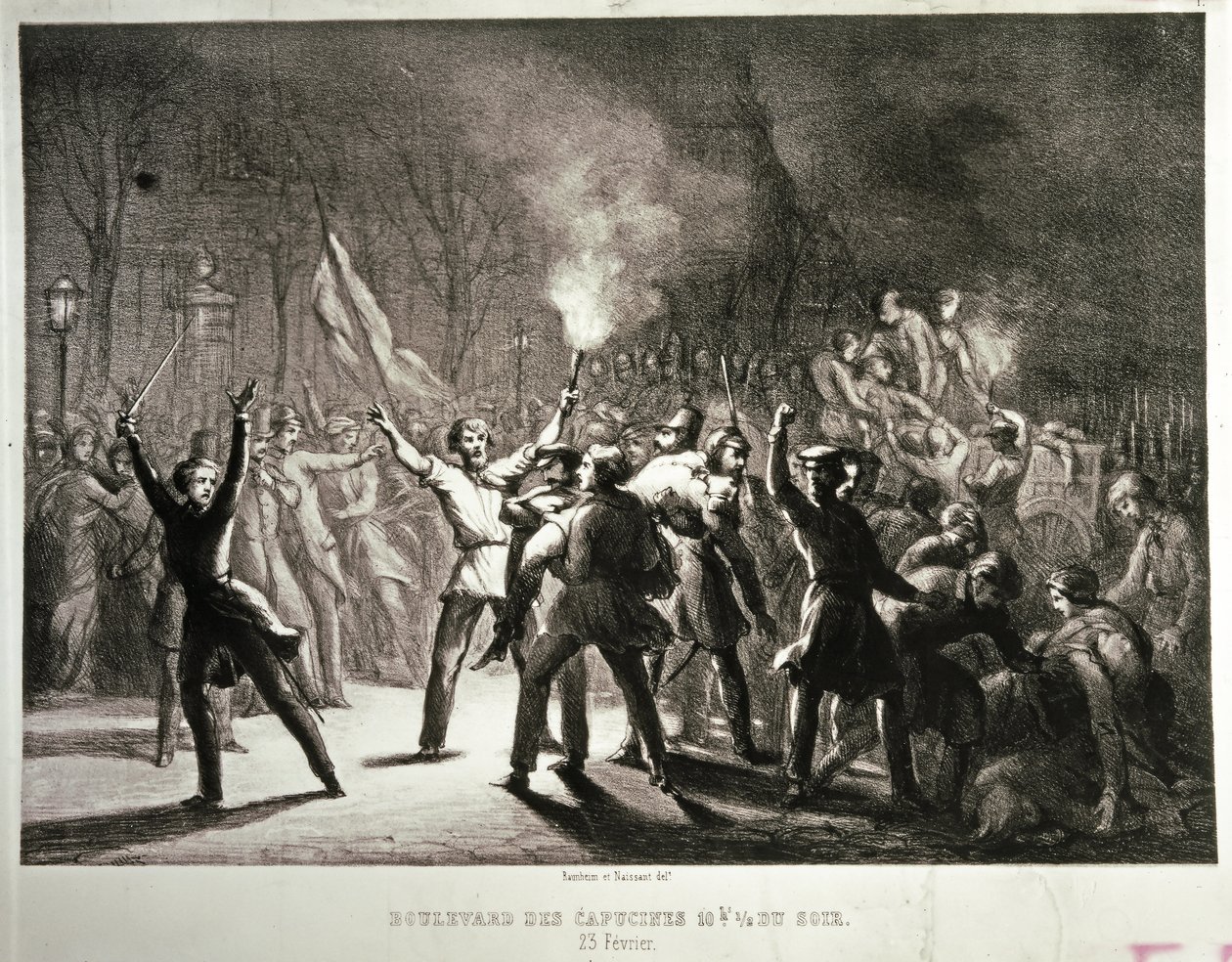 Helmikuun vallankumous 1848 (litografia) tekijältä French School