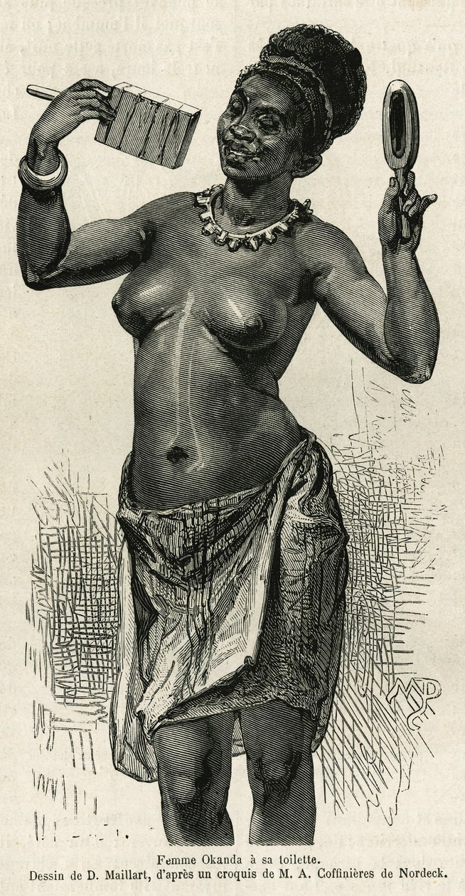 Femme Okandalla on D.Maillardin piirtämä wc, joka havainnollistaa Alfred Marchen tarinaa Gabonin ja Ogoue-joen matkasta vuosina 1875-1877. Kaiverrus kirjassa Le tour du monde tekijältä French School