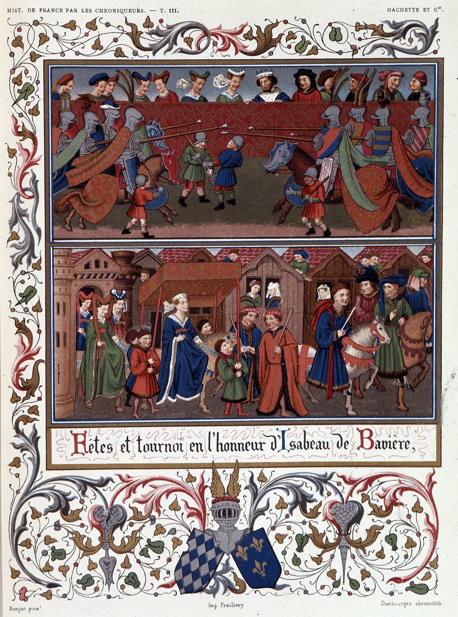Festivaalit ja turnaukset Baijerin Isabeaun (Isabelle, Elisabeth) kunniaksi (1371-1435) tekijältä French School