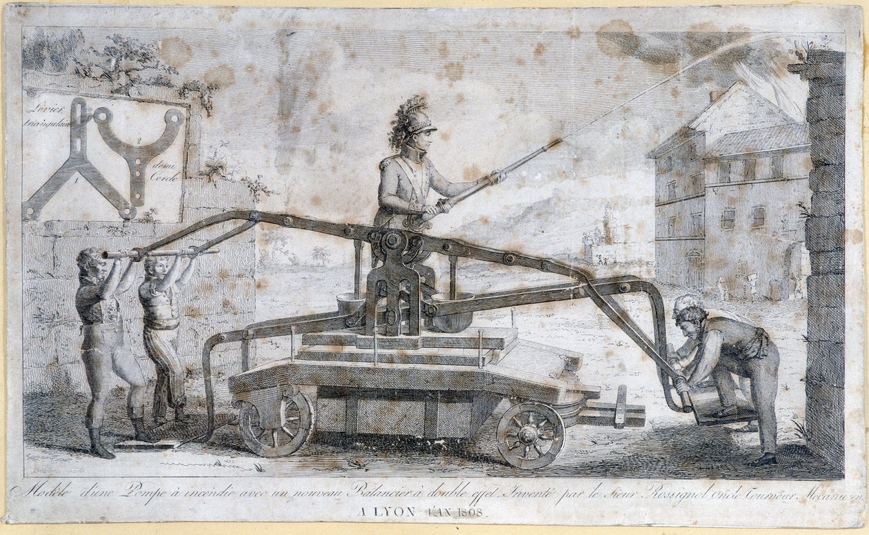Palopumppu Lyonissa vuonna 1808 tekijältä French School