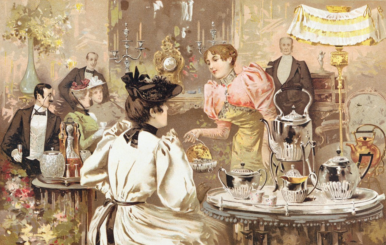 Five OClock Tea, Kirby, Beard & Co:n mainos, rue Auber, Paris, 1893 tekijältä French School