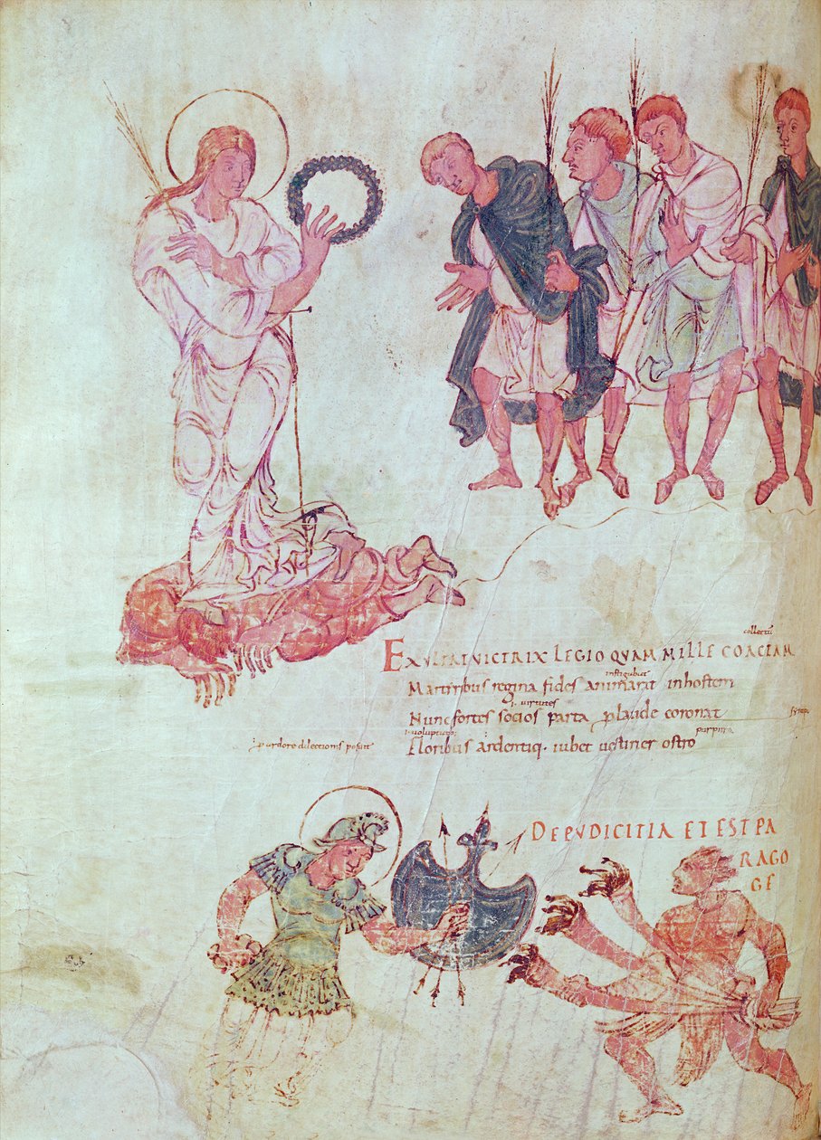 Fol.15.083 Prudentiuksen Psychomachiasta tekijältä French School
