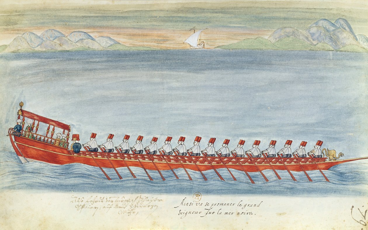 Fol.79 Suuri Herra Mustallamerellä, itämaisten maiden tulli- ja puvut ja eri valtioiden puvut, kopio alkuperäisestä vuodelta 1513 tekijältä French School