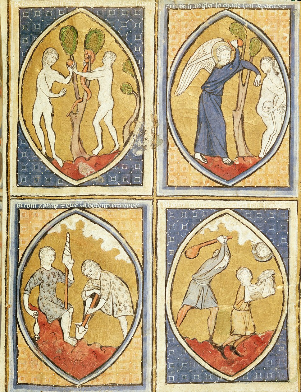 Fol.93r Aadamin ja Eevan tarina, Image du Monde tekijältä French School