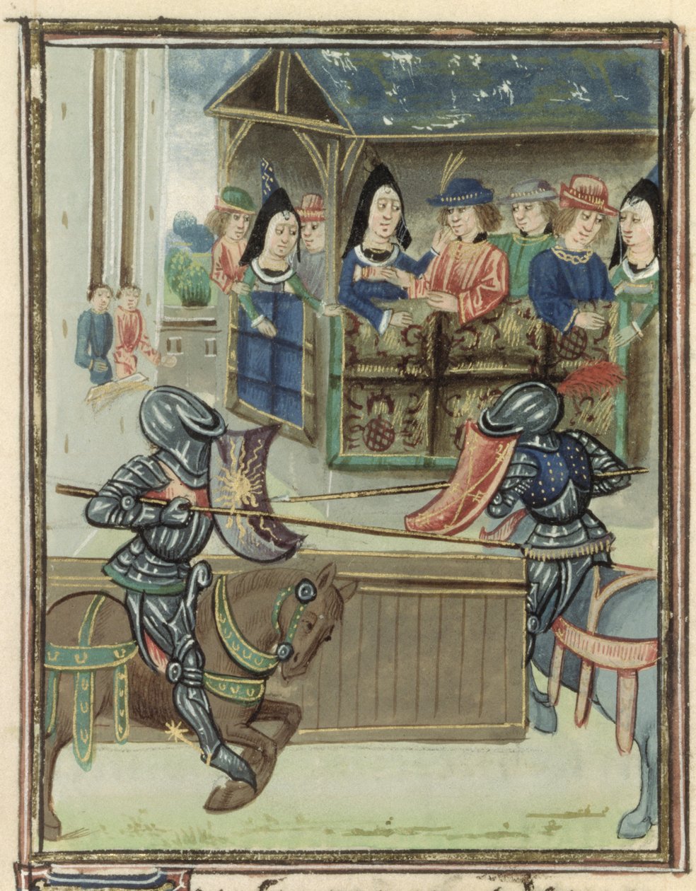 Fr.16830 f.16v Jacques de Lalainin kronika tekijältä French School
